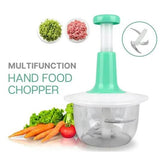 Manual Hand Push Chopper – 1.5L Multi-Functional Vegetable & Meat Grinder | Food Processor