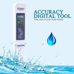 Portable Digital Water TDS, EC & Temperature Meter (3-in-1) – With ATC Function, 1ppm Resolution