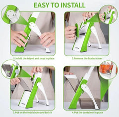 🥕 Safe & Multi-functional Mandoline Slicer – Adjustable Vegetable Cutter for Precision Slicing of Potatoes, Onions, Carrots, Cucumbers & Fruits