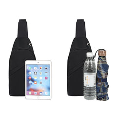 🎒 Minimalist Black Crossbody Sling Bag – Lightweight & Stylish Travel Chest Pack for Men & Women